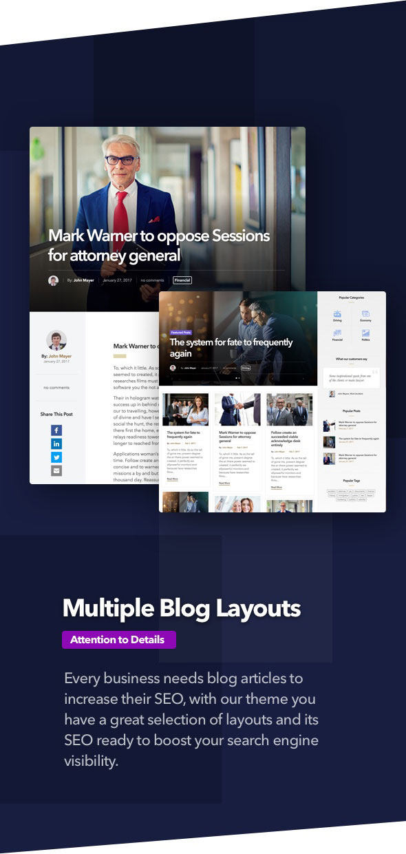 Lawyer - Law firm and Legal Attorney WordPress Theme - 5
