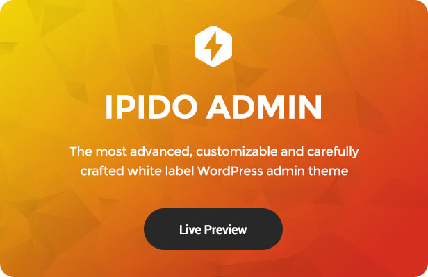 IPIDO - White label WordPress Admin Theme - 1