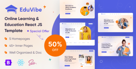 EduVibe - Online Learning React Education Template