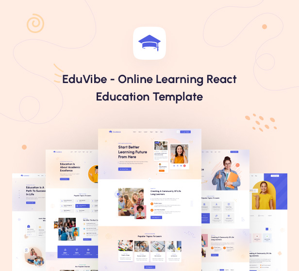 EduVibe - Online Learning React Education Template - Home Pages