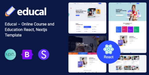 Educal – Online Course and Education React, Nextjs Template