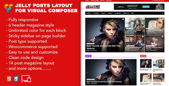 Jelly Posts Layout for Visual Composer