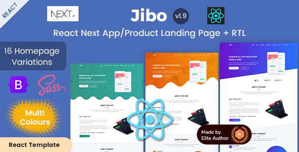 Jibo - Mobile App & Software Landing Page React Template