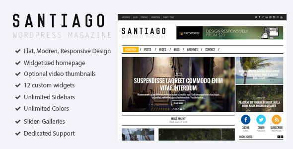 Santiago - Responsive WordPress Magazine Theme