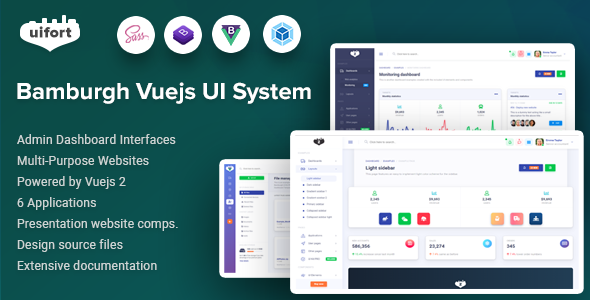 Bamburgh - Vuejs Admin Dashboard & UI Kit & Multi-Purpose Websites Template