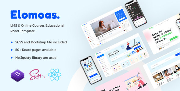 Elomoas - LMS & Online Courses Educational React Template
