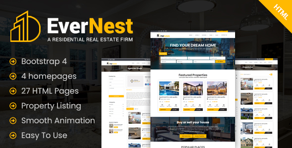 EverNest - Real Estate HTML Template