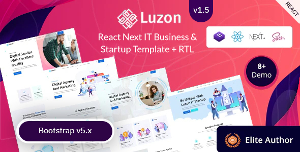 Luzon - React Next IT Business & Tech Startup Template