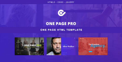One Page Pro - Multi Purpose HTML Template