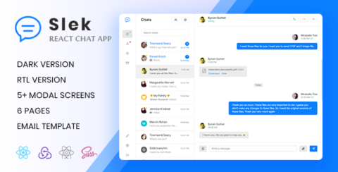 Slek - React  Chat and Discussion Platform