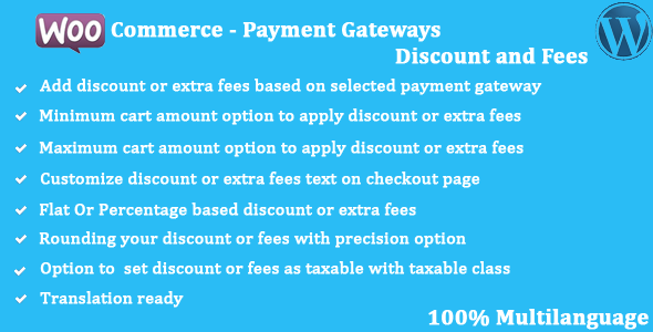 WooCommerce - Payment Gateways Discount and Fees