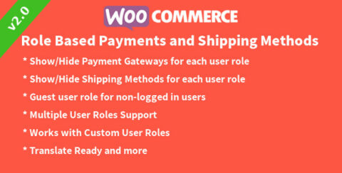 WooCommerce Role based Payments and Shipping Methods