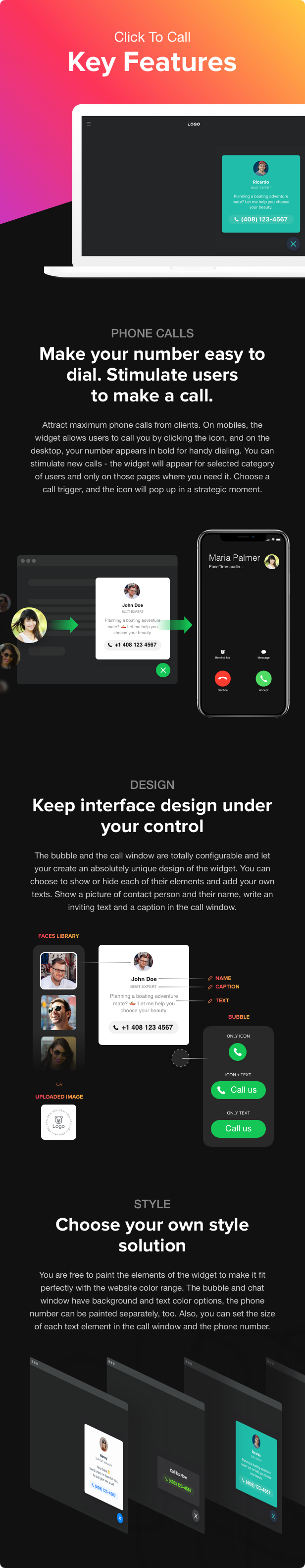 Click to Call - Call Button plugin for WordPress - 1