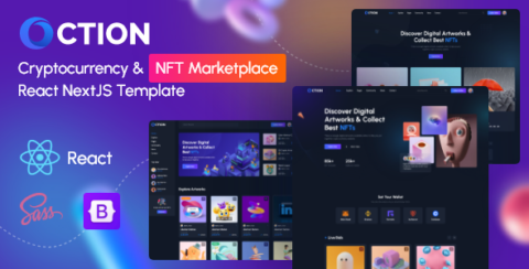 Oction - NFT Marketplace React, NextJs Template