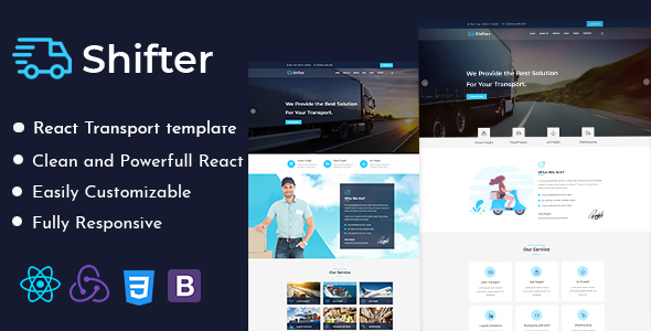 Shifter – Transport and Logistics React Template