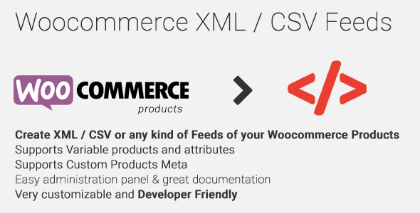 Woocommerce XML - CSV Feeds