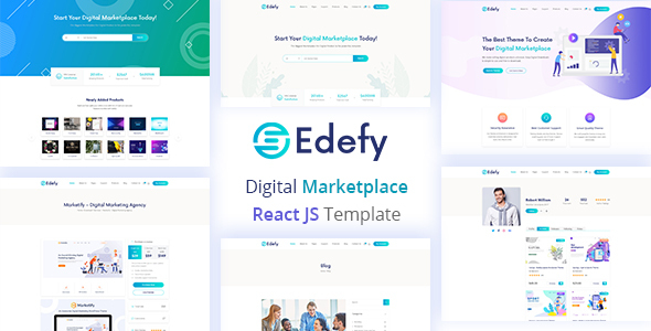 Edefy - React Js Digital Marketplace Template