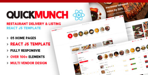 Quickmunch | Restaurant Listing React Template