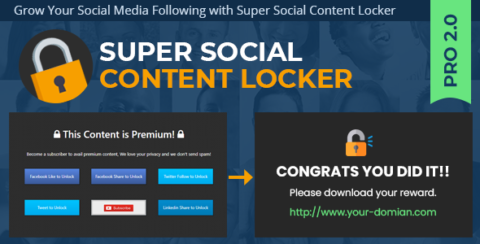 Super Social Content Locker