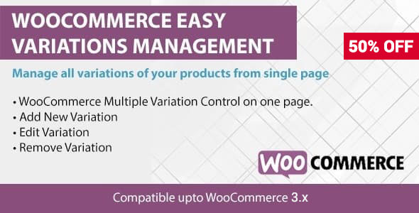 WooCommerce Easy Variations Management