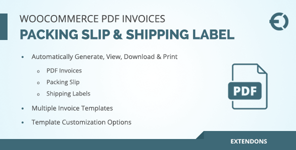 WooCommerce PDF Invoice, Packing Slip & Shipping Label