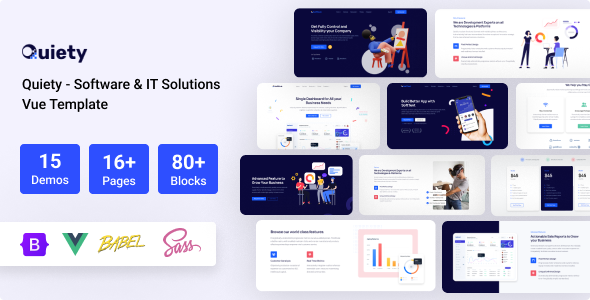 Quiety – Software & IT Solutions Vue JS Template