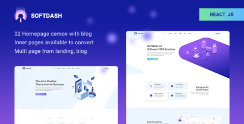 Softdash - Creative SaaS and Software REACT Template