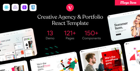 vCamp- Creative Agency & Portfolio React JS Template