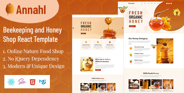 Annahl - Beekeeping and Honey Shop React Template