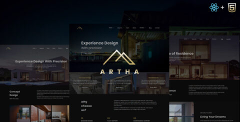 Artha - React Interactive Interior Template