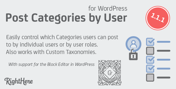 Post Categories by User for WordPress