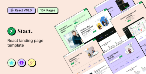 Stact - React Agency and Portfolio Landing Page Template