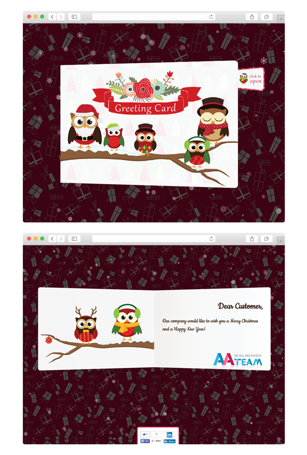 Business Christmas Greeting Card - WP Plugin - 2