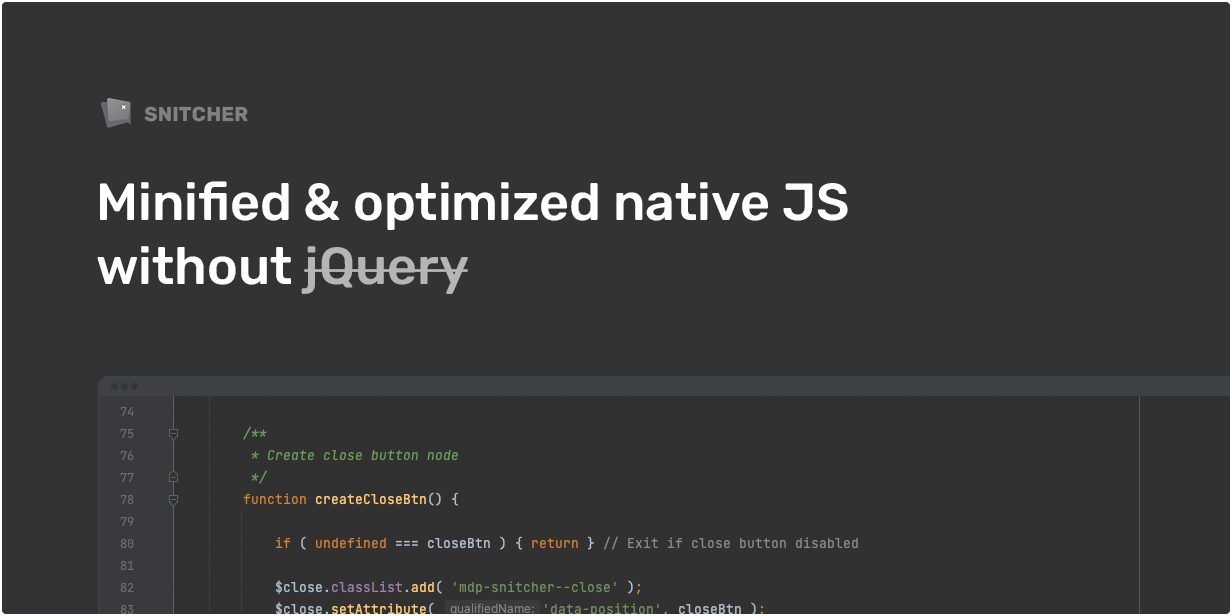 Minified and optimized native JS without jQuery