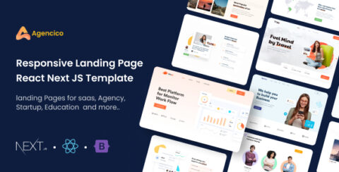Agencico-  Multipurpose React Next JS Landing Pages and Website Templates