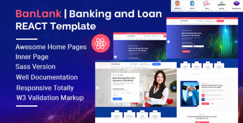 BanLank - Banking and Loan React JS Template