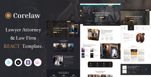 Corelaw - Law Firm and Lawyer React Next.js Template