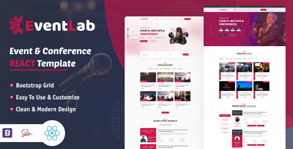 Eventlab - Event & Conference Organization React Template