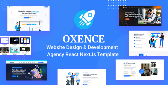 Oxence - Web Design Agency React NextJs Template