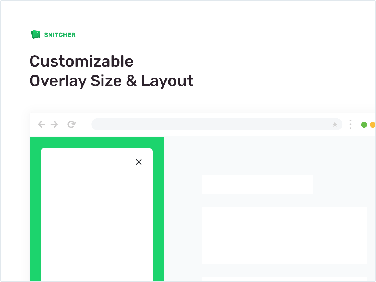 Customizable Overlay Size and Layout