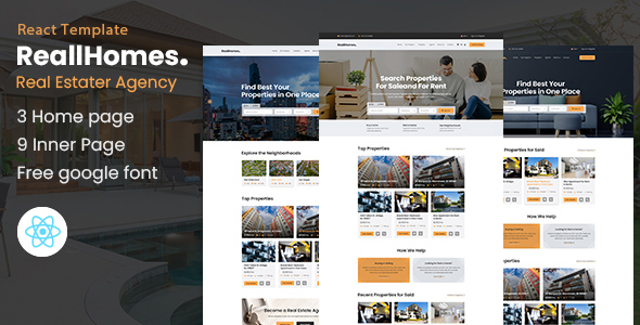 ReallHomes - Real Estate & Property Agency React Template