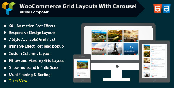 WPBakery Page Builder - Woocommerce Grid with Carousel