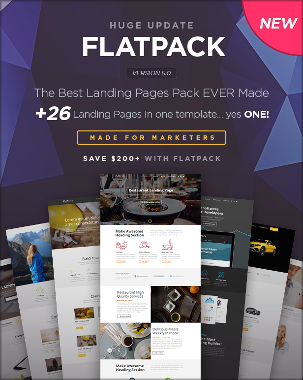 FLATPACK – Landing Pages Pack With Page Builder - 11
