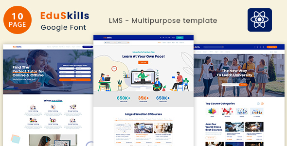 EduSkills - Online Courses & LMS React Template