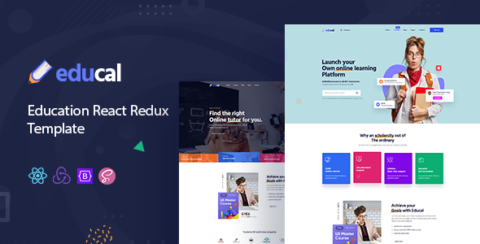 Educal - Online Learning and Education React Redux Template + RTL