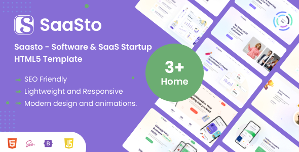 Saasto - Software & SaaS Startup HTML5 Template
