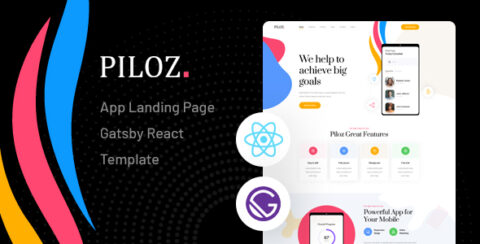 Piloz - Gatsby React App Landing Page Template