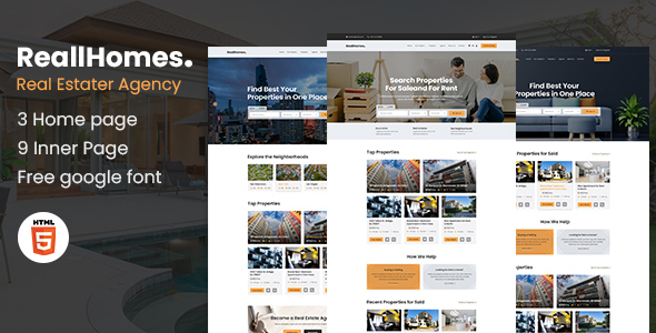 ReallHomes - Real Estate & Property Agency Html Template