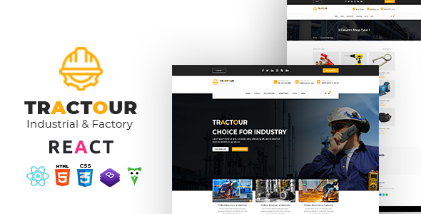 Tractour - Industrial/ Manufacturing React JS Template