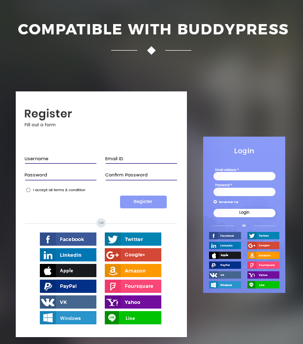 Compatible with BuddyPress